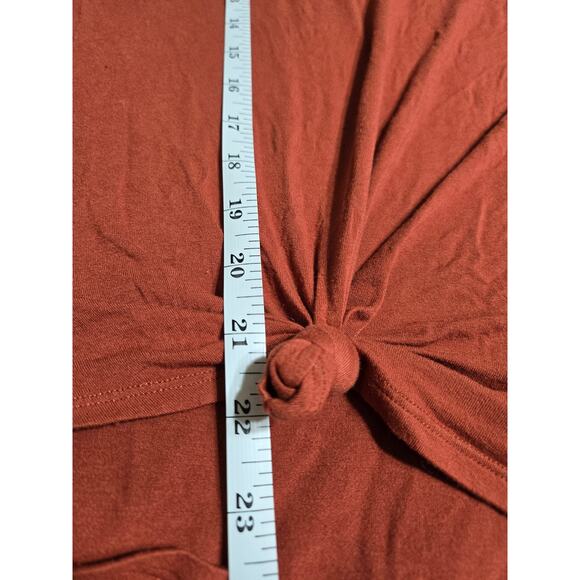Another love medium women's tie front burnt orange tshirt - Picture 9 of 9